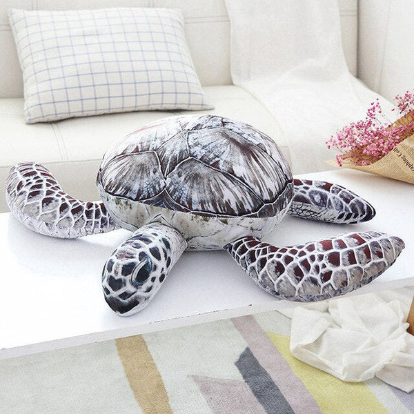 Peluche realistico di tartaruga marina grigio | Peluche Italia